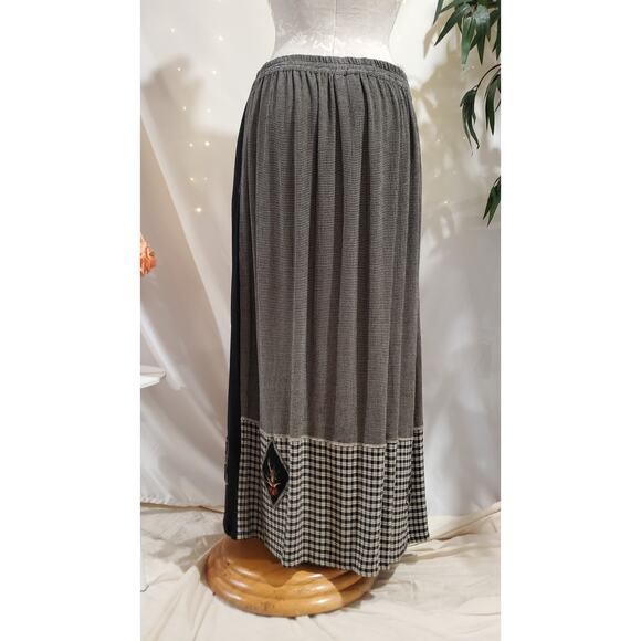 Vintage Alexandria Pierce Pull On Artsy Skirt Size 1X Buttons Painted Cottage - Picture 3 of 14
